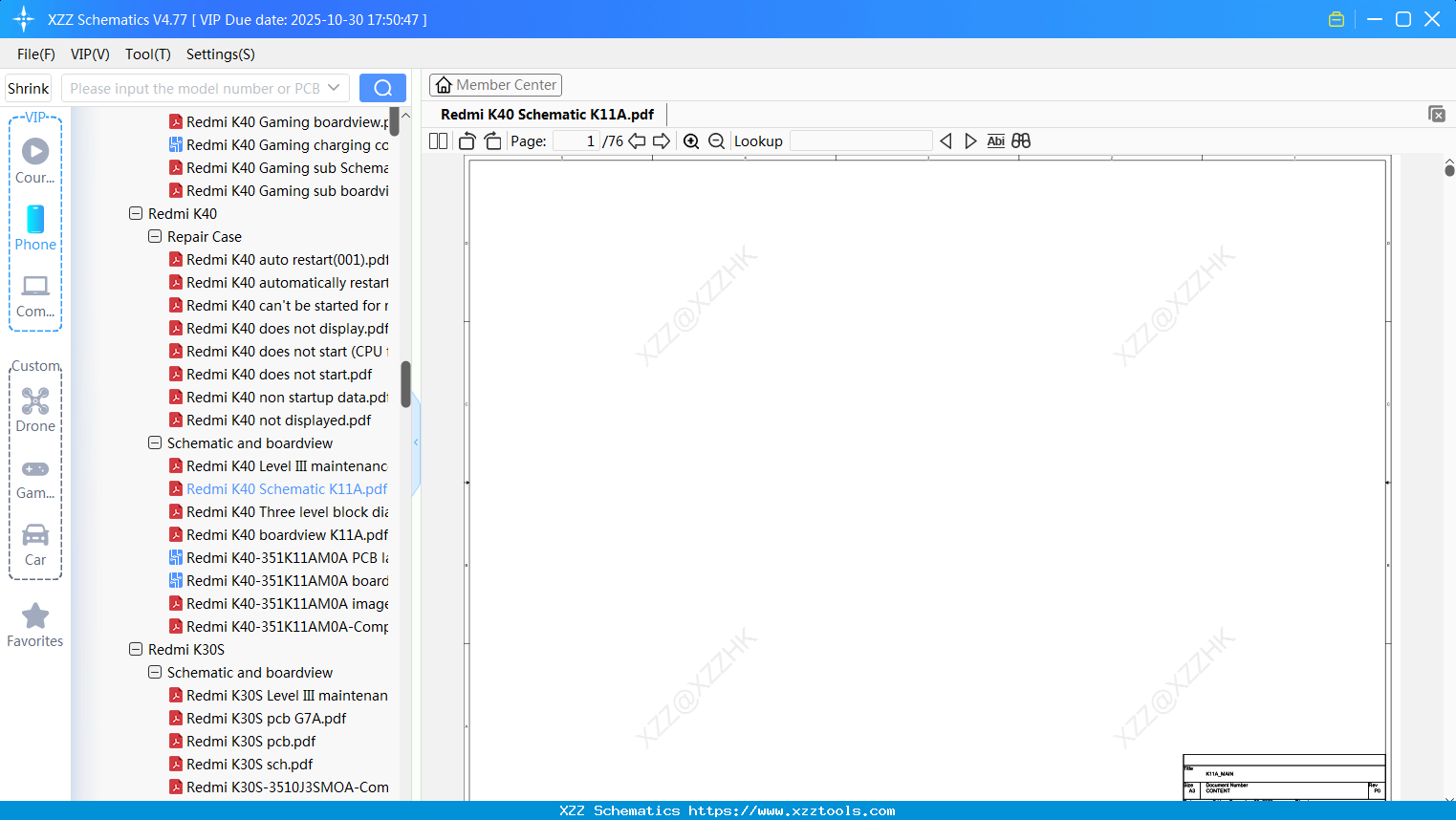 Xiaomi Redmi K40 Schematic K11A